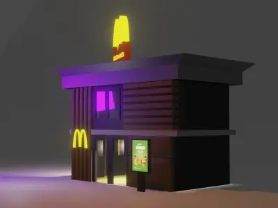 McDonalds Low-poly 3D model