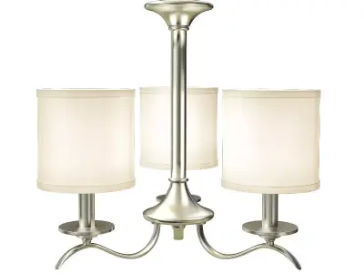 Progress Lighting Inspire Brushed Nickel Three Light Chandelier 3D model