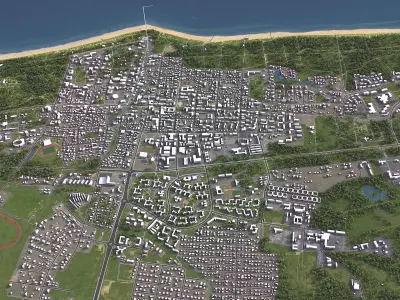 Palanga - 3D City Model Low-poly 3D model
