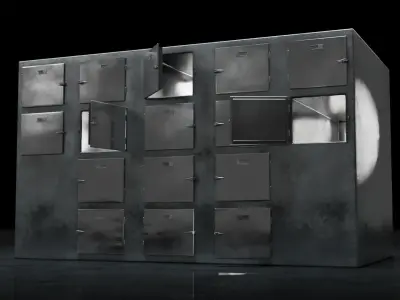 Mortuary Refrigerator 3D model