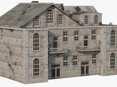 Detailed 4K Old House 3D model