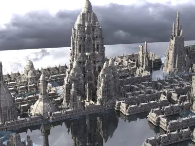 Damascus Medieval Huge City Kit bash 3D model