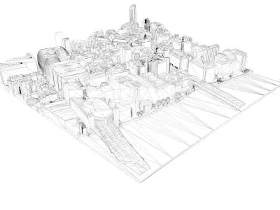 London city tile Level 2 block TQ3280 North East 3D model