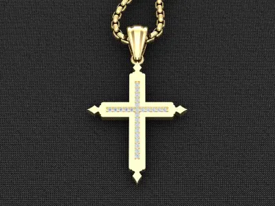 Cross Light Gold 3CP099 3DM STL 3D model