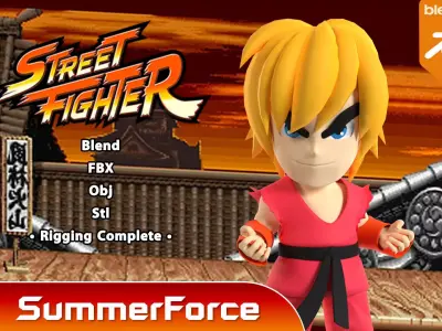 Ken SD - Street Fighter 3D model