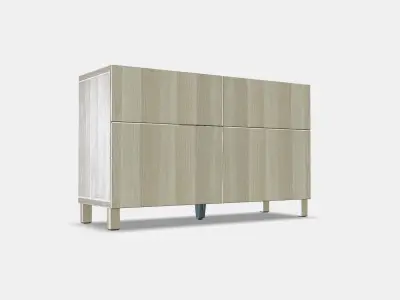 BESTA Storage combination w doors-drawers Low-poly 3D model