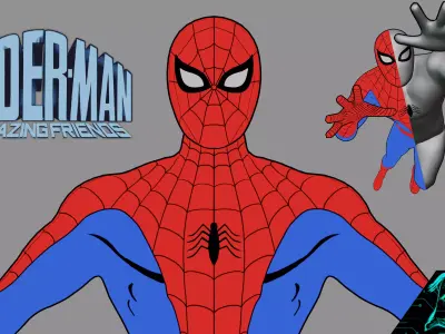 Spider-Man and His Amazing Friends 3D Model 3D model