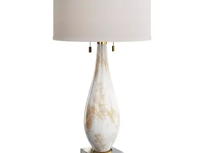 Uttermost Cardoni White Glass Table Lamp Low-poly 3D model