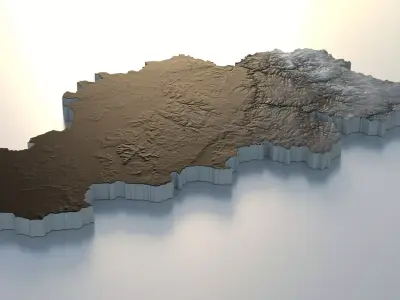 Belgium Country Terrain 3D model