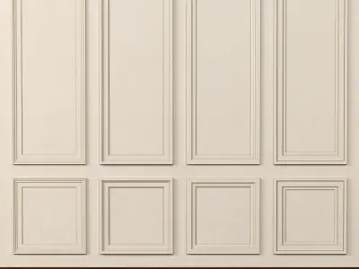 Wall molding 14  Boiserie classic panels 3D model