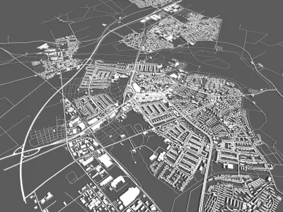 Cityscape Salzgitter Germany 3D model