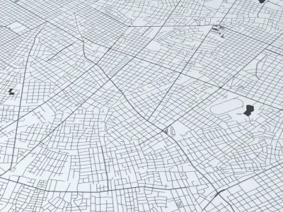 Asuncion Road Network and Streets 3D model