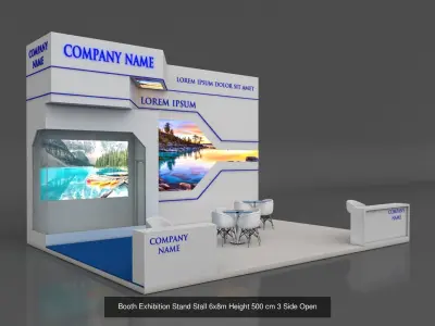 10 Exhibition Stand Stall Booth 3D model 3D Model Collection 3D Model Pack