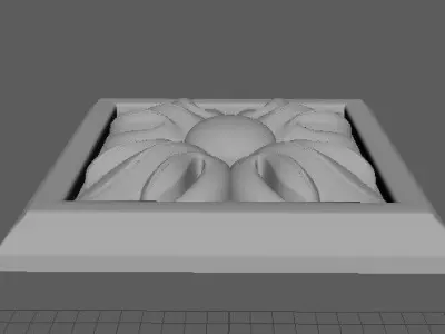 rosette box with flower in it 3D model