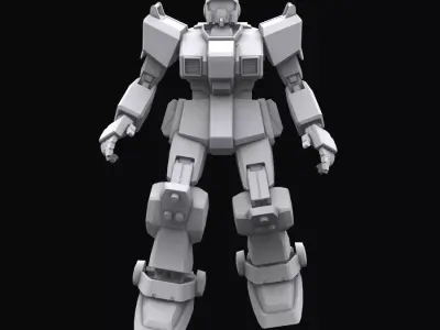 Gundam mobile suit MS RGM 79G GM model 3D model