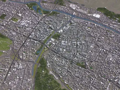 Xining - 3D City Model Low-poly 3D model
