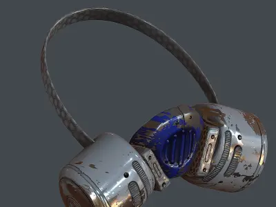 Gas mask helmet 3d model scifi Low-poly  Low-poly 3D model 426