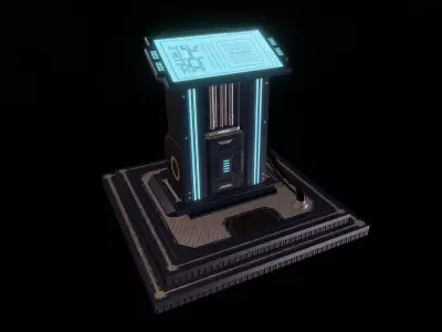 Computer Console Low-poly 3D model