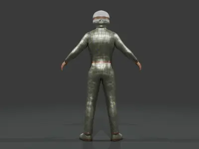 Astronaut Character 3D Model  Game-Ready and Fully Rigged Low-poly 3D model