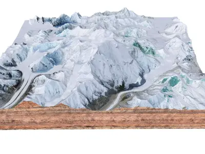 Denali Mountain Alaska USA 3D model