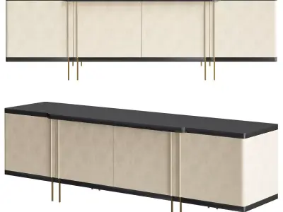 Doral Sideboard Low-poly 3D model