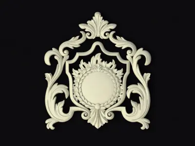 Central decor ornament for furniture 3D model