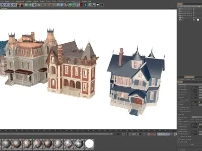 Victorian House Asset Bundle 3D model