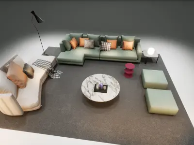 DH STUDIO Furniture Collection 10 Low-poly 3D model