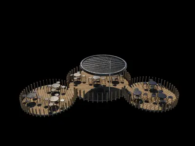 Summer terrace 3D model