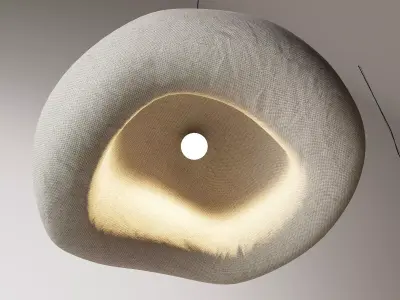 Faina Vasylyna Organic Fabric Pendant Light Model 3D model