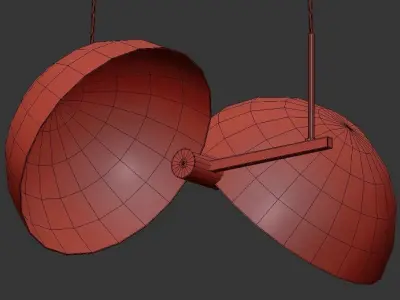 TRAPEZE pendant lamp - gold 3D model