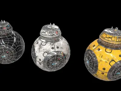 Droid star wars bb Low-poly 3D model