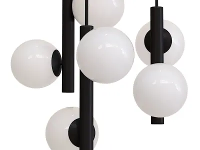 Tin Tin S3 Suspension Lamp Black  Marchetti chandelier 3D model