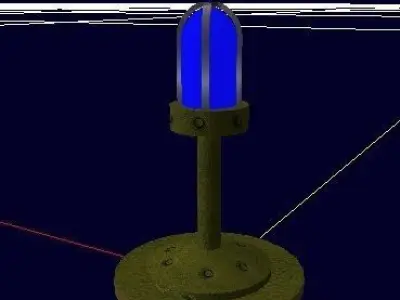 Edge Light Blue Low-poly 3D model