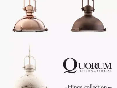 Quorum International Hinge 20-Inch Three-Light Pendant 3D model