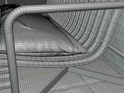 Palissade Dining Bench 3D model