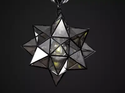 Star Pendant Lamp Low-poly 3D model