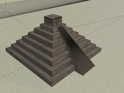 3D templo maya  3D model