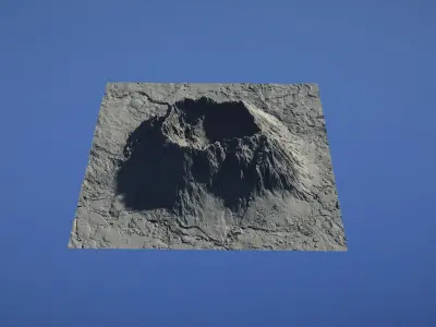 Landscape Environment Volcano Snow 50 Low-poly 3D model