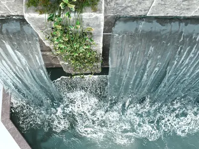 Large waterfall 1 3D model
