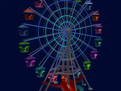 Ferris wheel day and night 3D model