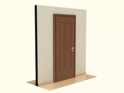 Wooden Door 3D model