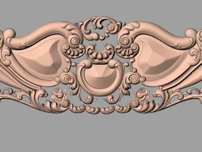 Rose bed 3D relief models STL format model used for CNC E348 3D model