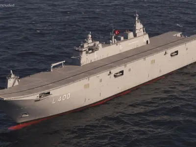  TCG Anadolu L400 Rigged for Maya 