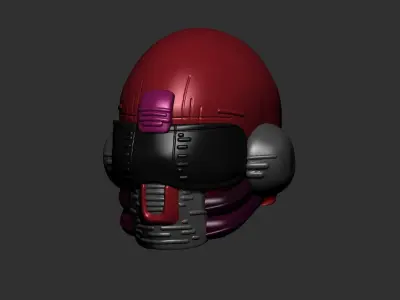helmet high poly sculpt 3d printable ver 7 3D model 3D model 210