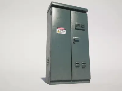  Electrical Utility Cabinet Box Low-poly 3D model