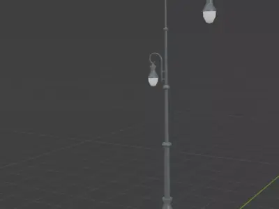 Lamp post Low-poly 3D model shop
