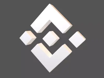 Binance Coin 003 Low-poly 3D model