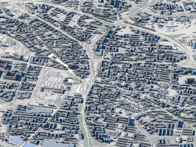 Bialystok Cityscape Podlaskie Voivodeship Architecture Poland  3D model