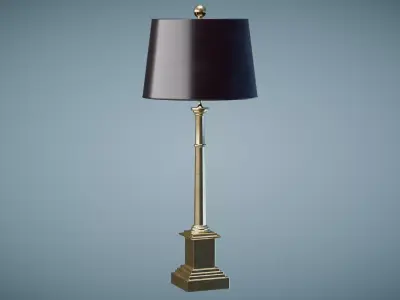 Brass Table Lamp Low-poly 3D model